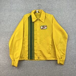 Vintage 70s Swingster Dekalb Seed Corn Farming Racer Boxy Windbreaker Jacket L